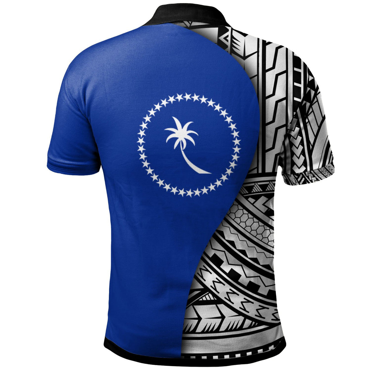 Chuuk Polo Shirt Coat Of Arm and Polynesian Patterns - Polynesian Pride