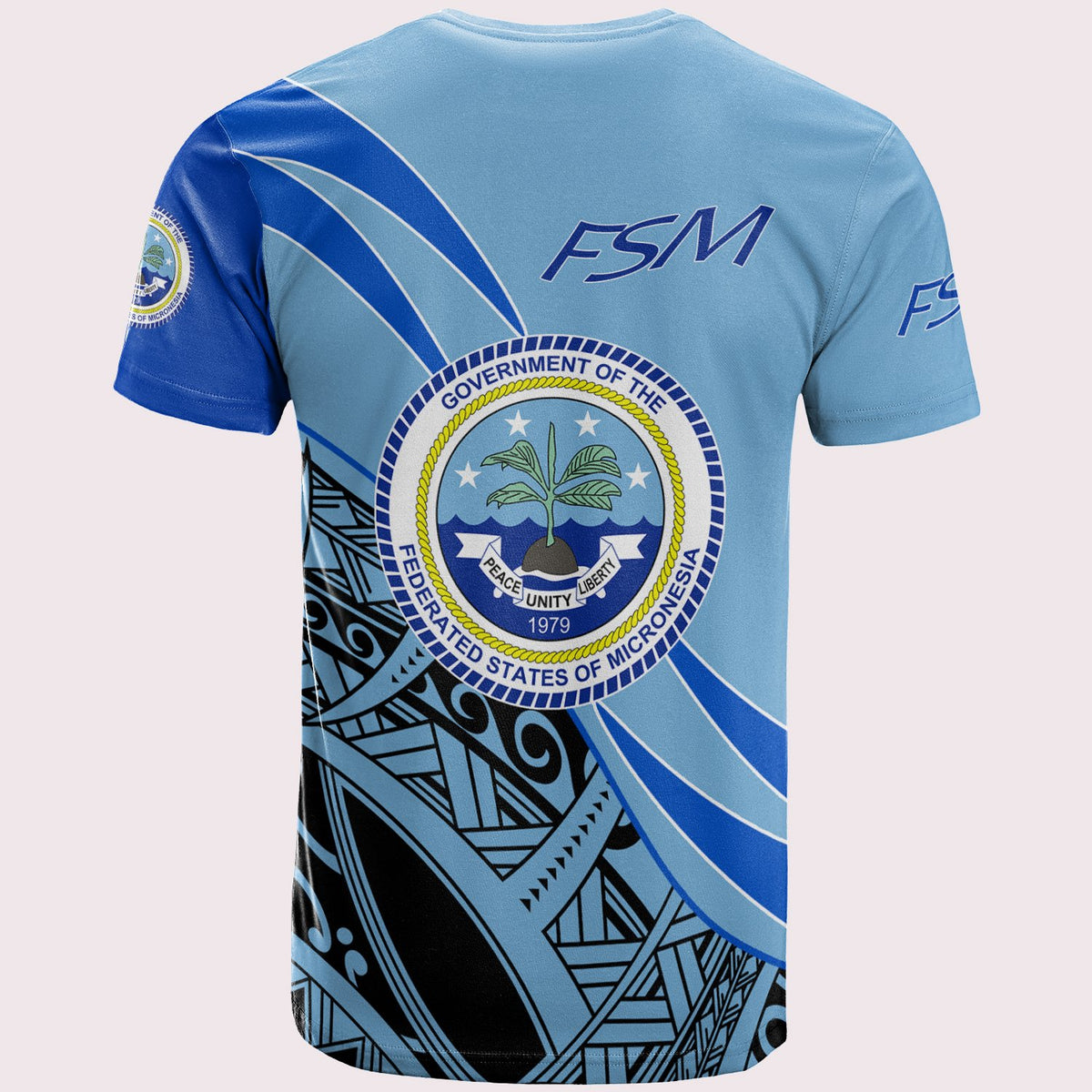 Federated States of Micronesia T Shirt Symmetrical Lines - Polynesian Pride