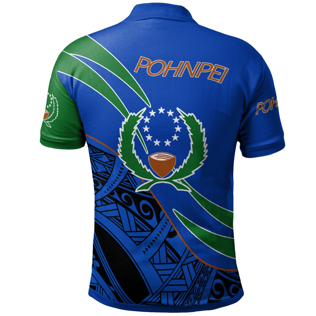 Pohnpei Polo Shirt Symmetrical Lines - Polynesian Pride