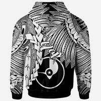 Yap Micronesian Hoodie Tribal Wave Tattoo White - Polynesian Pride
