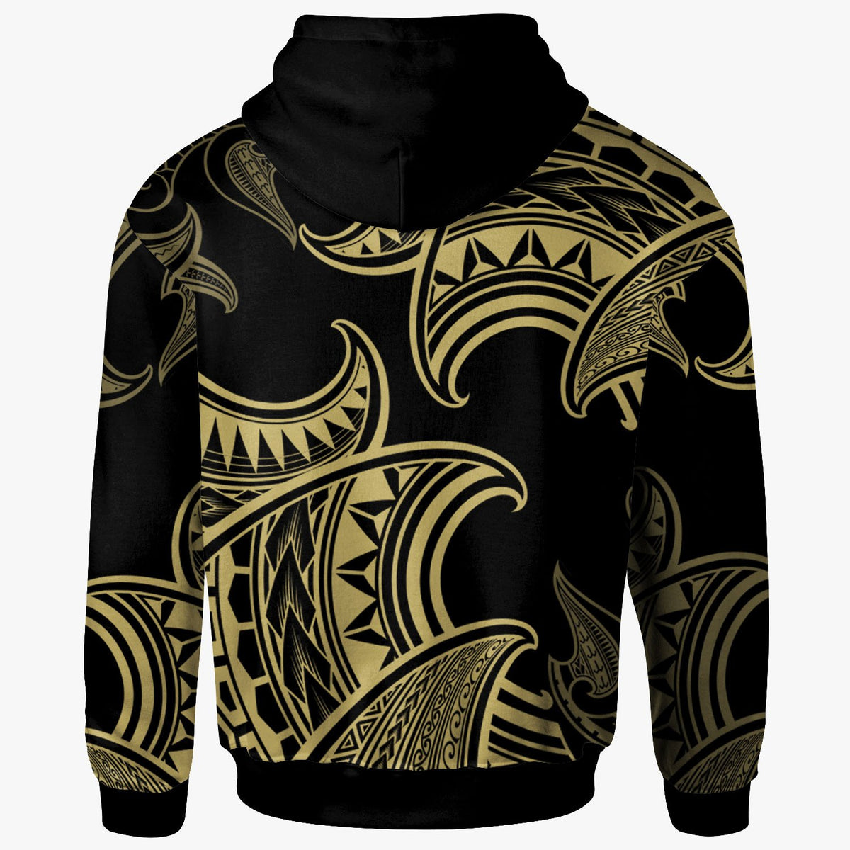 Tahiti Hoodie Hammerhead Shark Tribal Pattern - Polynesian Pride