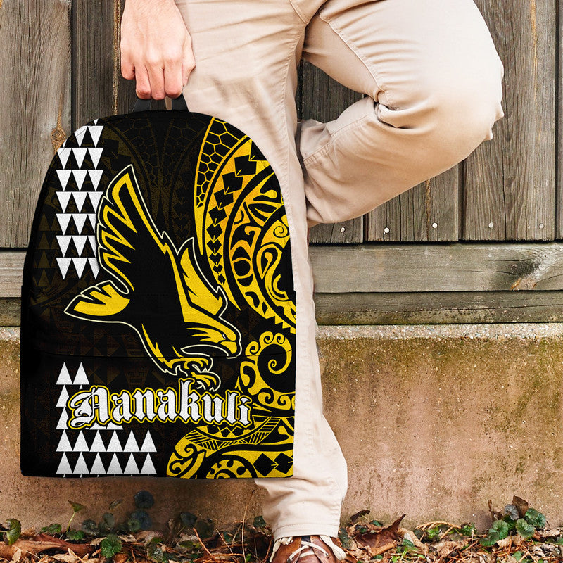 Hawaii Nanakuli High School Backpack Tribal Kakau LT9 One Size Yellow - Polynesian Pride