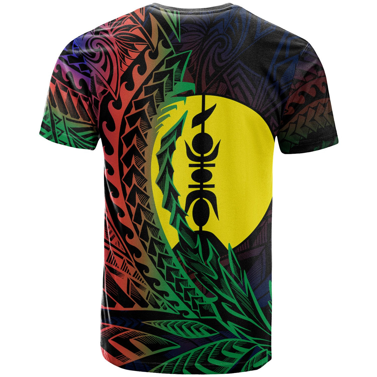 New Caledonia T Shirt Pouebo Wings Style Flag Color - Polynesian Pride