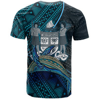 Fiji T Shirt Labasa Seal Fiji With Blue Whale - Polynesian Pride