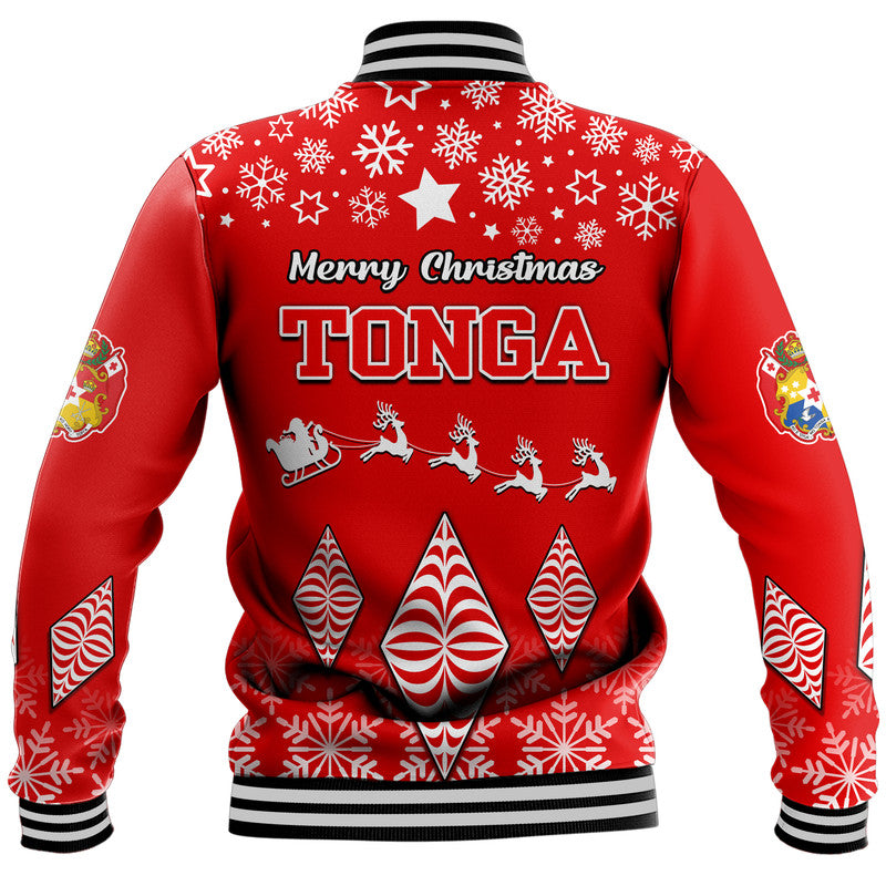 Tonga Kupesi Ngatu Merry Christmas Baseball Jacket LT9 - Polynesian Pride