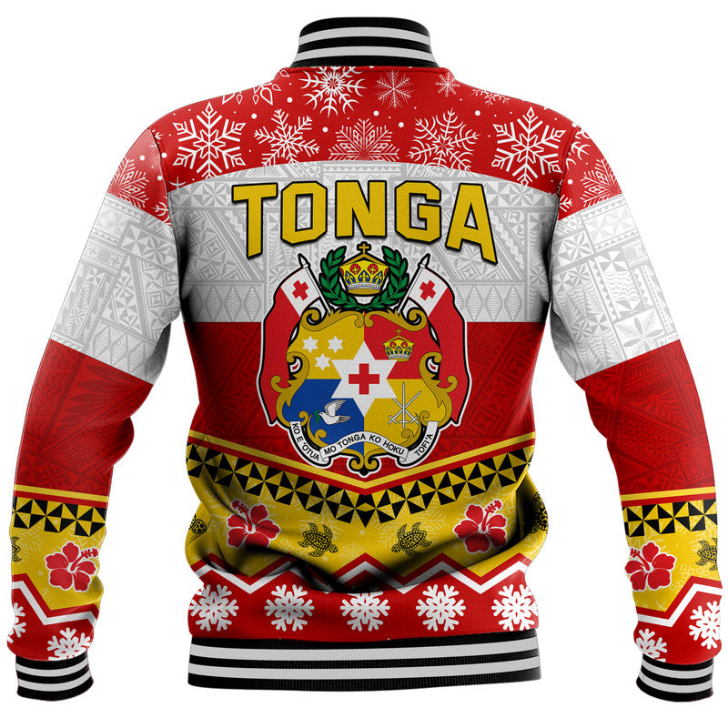 Tonga Christmas Kilisimasi Fiefia Coat Of Arms Baseball Jacket LT9 - Polynesian Pride