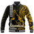 (Custom Personalised) Hawaii Nanakuli High School Baseball Jacket Tribal Kakau LT9 Unisex Yellow - Polynesian Pride