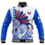 Philippines Barong Baseball Jacket Sun of Philippinas With Eagles LT9 Unisex White - Polynesian Pride