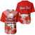 (Custom Personalised) Hawaii Hibiscus Flower Mele Kalikimaka Baseball Jersey LT9 Red - Polynesian Pride