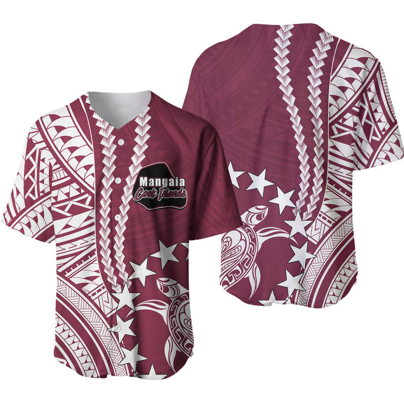 Cook Islands Mangaia Polynesian Baseball Jersey LT6 Maroon - Polynesian Pride