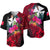 Wallis and Futuna Baseball Jersey Hibiscus Red No.1 Color LT6 Red - Polynesian Pride