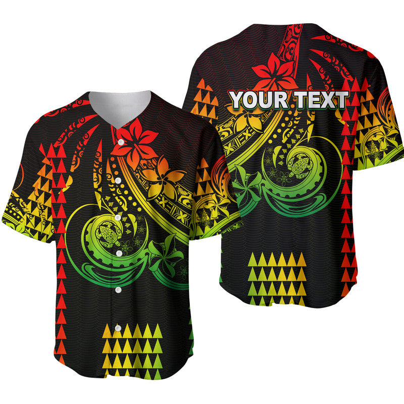 (Custom Personalised) Kakau Hawaiian Polynesian Baseball Jersey Reggae LT6 Reggae - Polynesian Pride