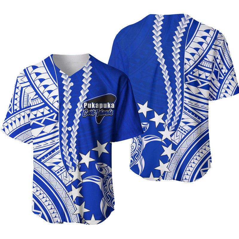 Cook Islands Pukapuka Polynesian Baseball Jersey LT6 Blue - Polynesian Pride