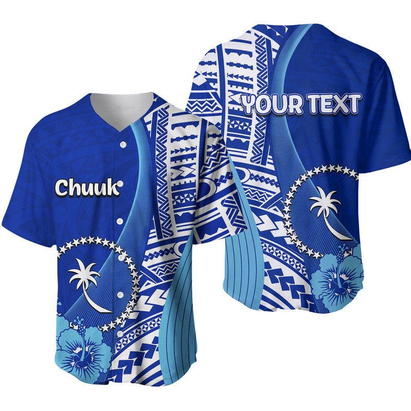 Custom Personalised Chuuk Of Micronesia Baseball Jersey Vibe Style LT6 Blue - Polynesian Pride