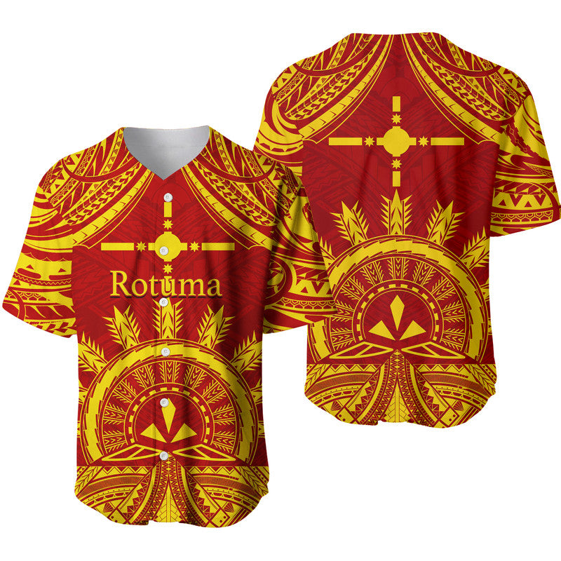 Rotuma Fiji Bula Baseball Jersey LT6 Red - Polynesian Pride