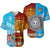 Fiji And Rotuma Tapa Pattern Baseball Jersey Together LT8 Blue - Polynesian Pride