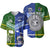 (Custom Personalised) Samoa And Cook Islands Baseball Jersey Together LT8 Blue - Polynesian Pride