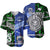 (Custom Personalised) Samoa And New Zealand Baseball Jersey Together - Green LT8 Green - Polynesian Pride