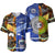 Samoa And Australia Aboriginal Baseball Jersey Together LT8 Blue - Polynesian Pride