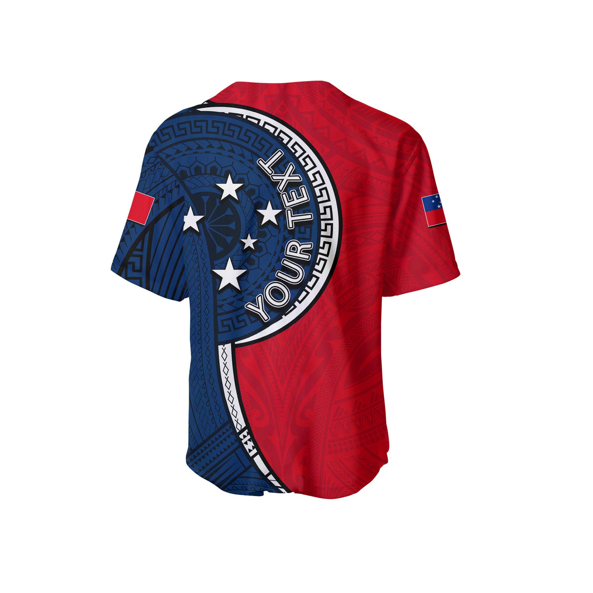 (Custom Personalised) Samoa Tribal Tattoo Baseball Jersey No.1 LT6 - Polynesian Pride