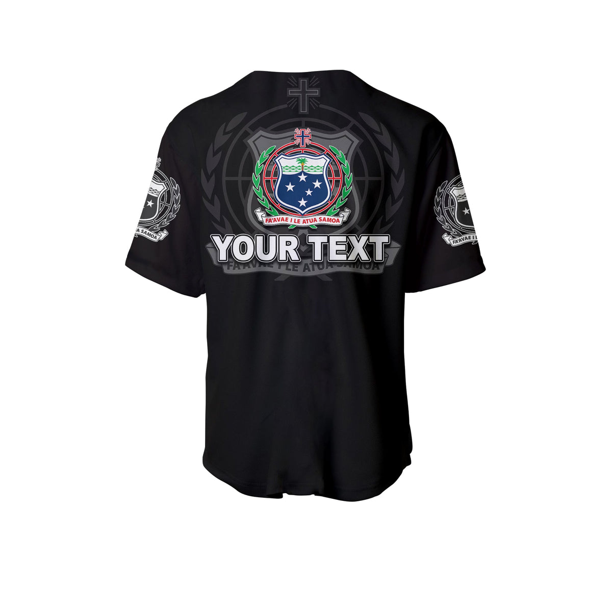 (Custom Personalised) Samoa Tribal Tattoo Coat Of Arms Baseball Jersey No.4 LT6 - Polynesian Pride