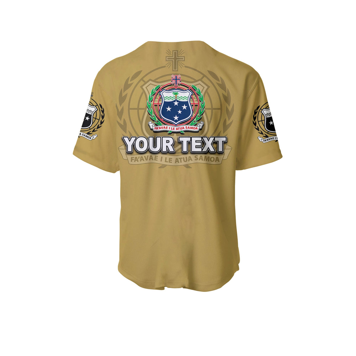 (Custom Personalised) Samoa Tribal Tattoo Coat Of Arms Baseball Jersey No.2 LT6 - Polynesian Pride