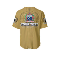 (Custom Personalised) Samoa Tribal Tattoo Coat Of Arms Baseball Jersey No.2 LT6 - Polynesian Pride