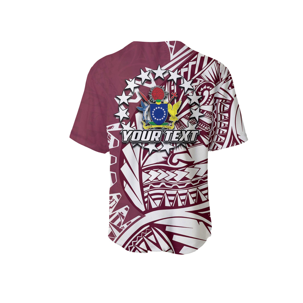 (Custom Personalised)Cook Islands Baseball Jersey Mangaia Polynesian Style LT6 - Polynesian Pride
