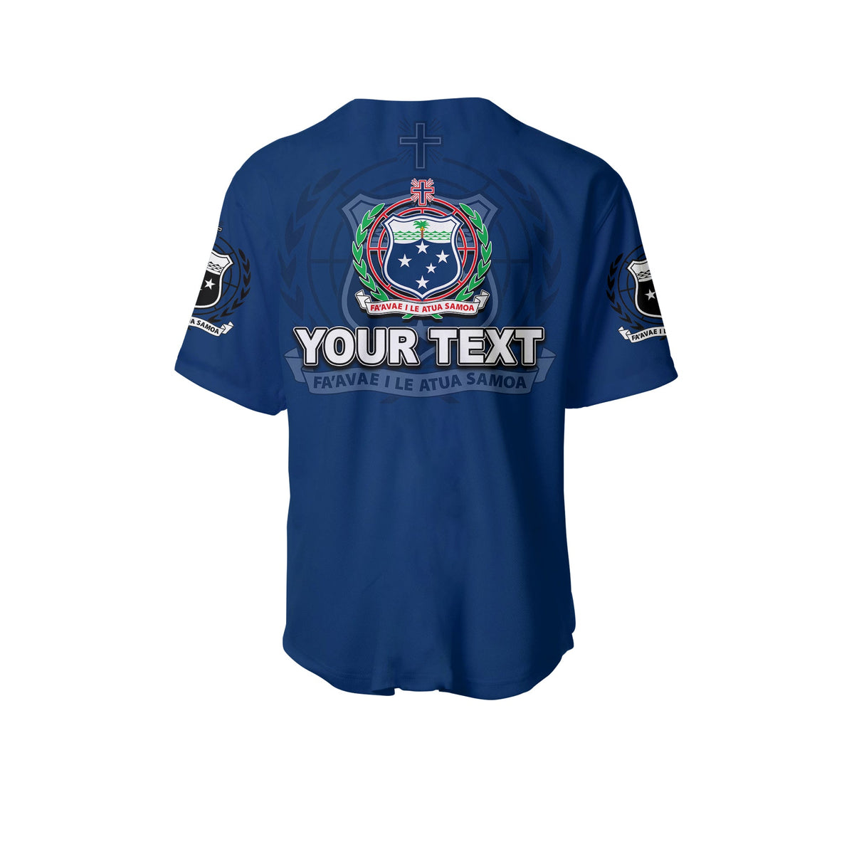 (Custom Personalised) Samoa Tribal Tattoo Coat Of Arms Baseball Jersey No.3 LT6 - Polynesian Pride