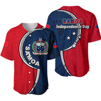 Samoa Independence Day Tribal Tattoo Baseball Jersey No.1 LT6 Red - Polynesian Pride