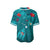 Hawaiian Islands Baseball Jersey - Hawaii Tropical Flowers and Turtles Turquoise LT13 - Polynesian Pride