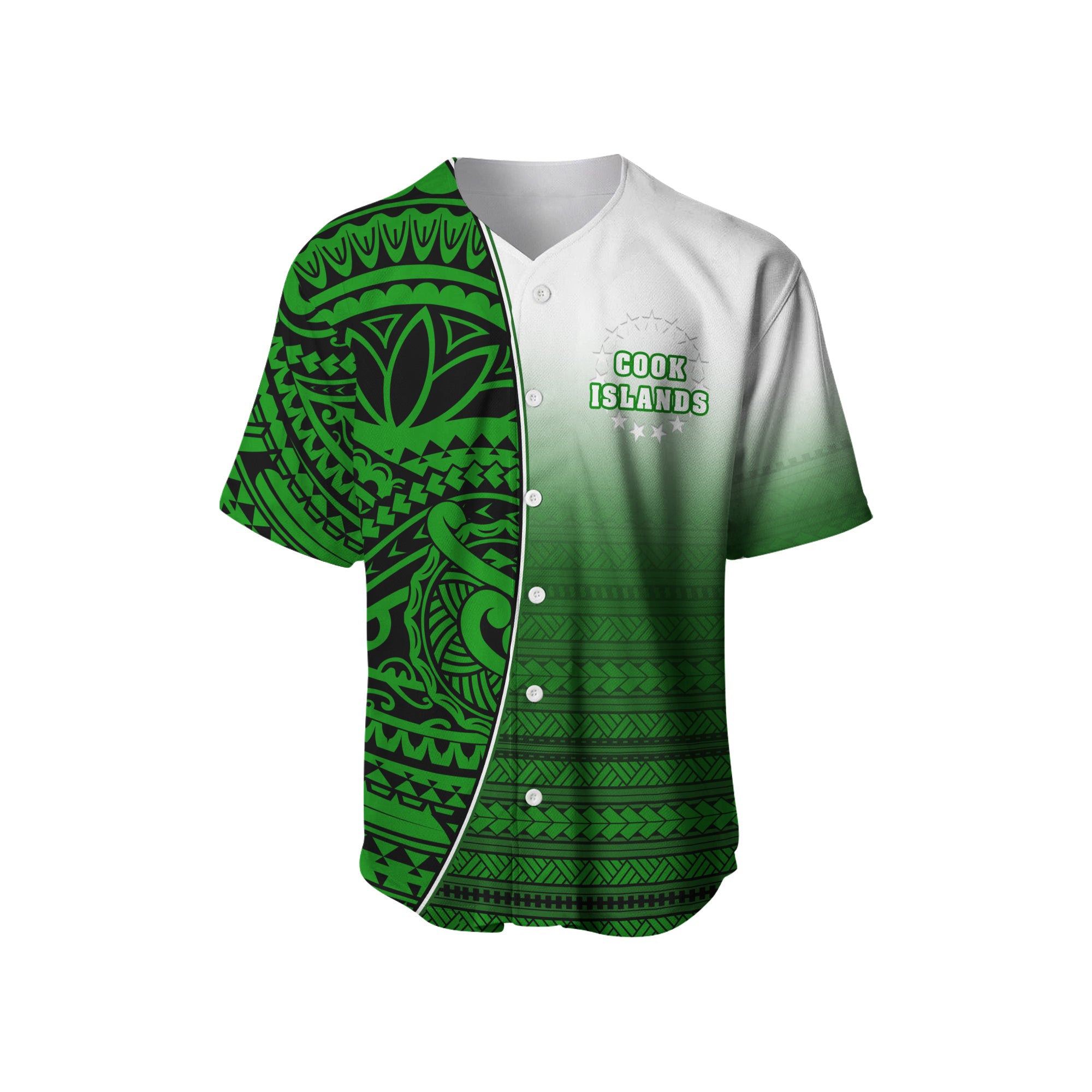 Cook Islands Baseball Jersey Impressive Green LT13 - Polynesian Pride