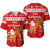 Hawaii Christmas Baseball Jersey Santa Claus Surfing Simple Style - Red LT8 - Polynesian Pride