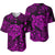 Hawaii Turtle Polynesian Baseball Jersey Plumeria Flower Unique Style - Pink LT8 - Polynesian Pride