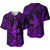 Hawaii Angry Shark Polynesian Baseball Jersey Unique Style - Purple LT8 - Polynesian Pride