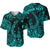 (Custom Personalised) Hawaii Fish Hook Polynesian Baseball Jersey Unique Style - Turquoise LT8 - Polynesian Pride