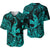 Hawaii Angry Shark Polynesian Baseball Jersey Unique Style - Turquoise LT8 - Polynesian Pride