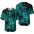 Leo Zodiac Polynesian Baseball Jersey Unique Style - Turquoise LT8 - Polynesian Pride