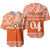 (Custom Personalised) Tailulu College Baseball jersey Tonga Patterns LT6 Orange - Polynesian Pride