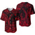 Hawaii Fish Hook Polynesian Baseball Jersey Unique Style - Red LT8 - Polynesian Pride