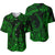 (Custom Personalised) Hawaii Fish Hook Polynesian Baseball Jersey Unique Style - Green LT8 - Polynesian Pride