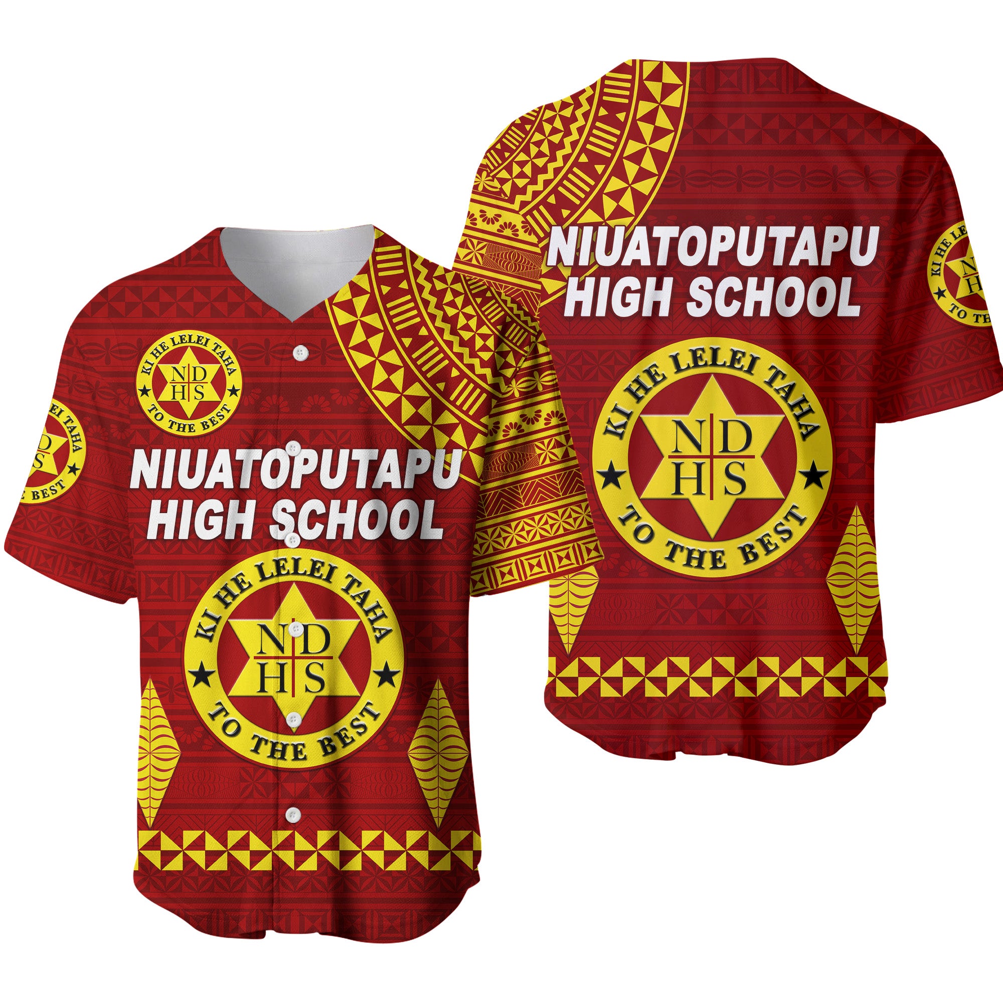 Tonga Niuatoputapu High School Baseball Jersey Simple Style LT8 - Polynesian Pride