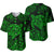 Hawaii Turtle Polynesian Baseball Jersey Plumeria Flower Unique Style - Green LT8 - Polynesian Pride