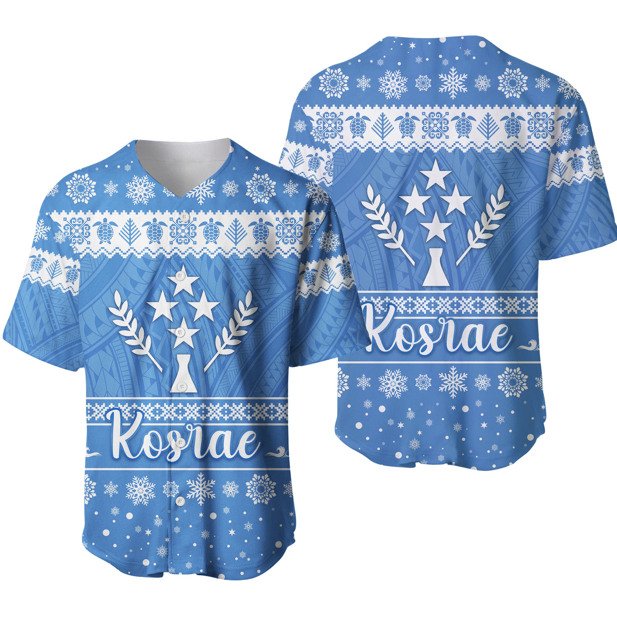 FSM Kosrae Christmas Baseball Jersey Simple Style LT8 - Polynesian Pride