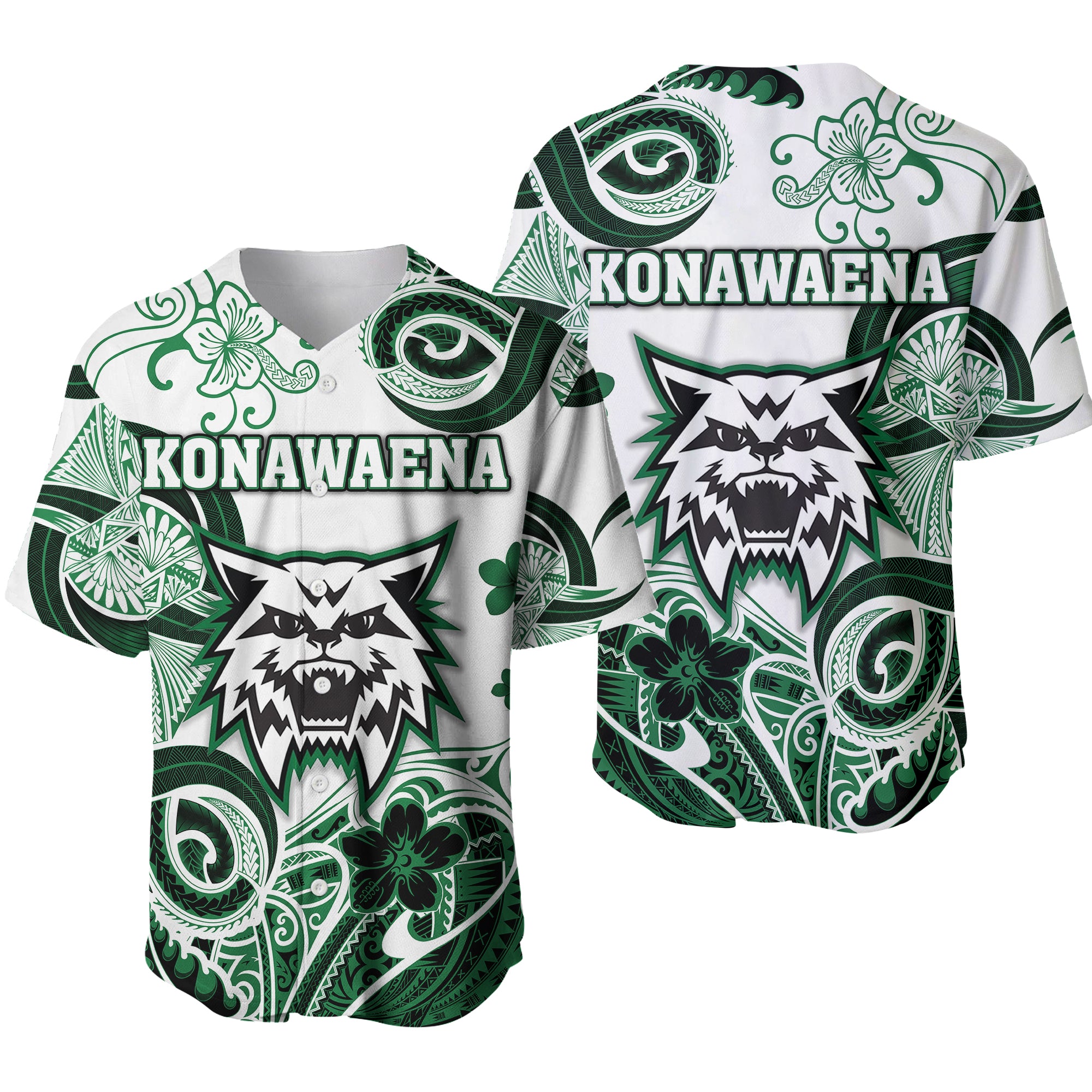 Hawaii Konawaena Wildcats School Baseball Jersey Unique Style LT8 - Polynesian Pride