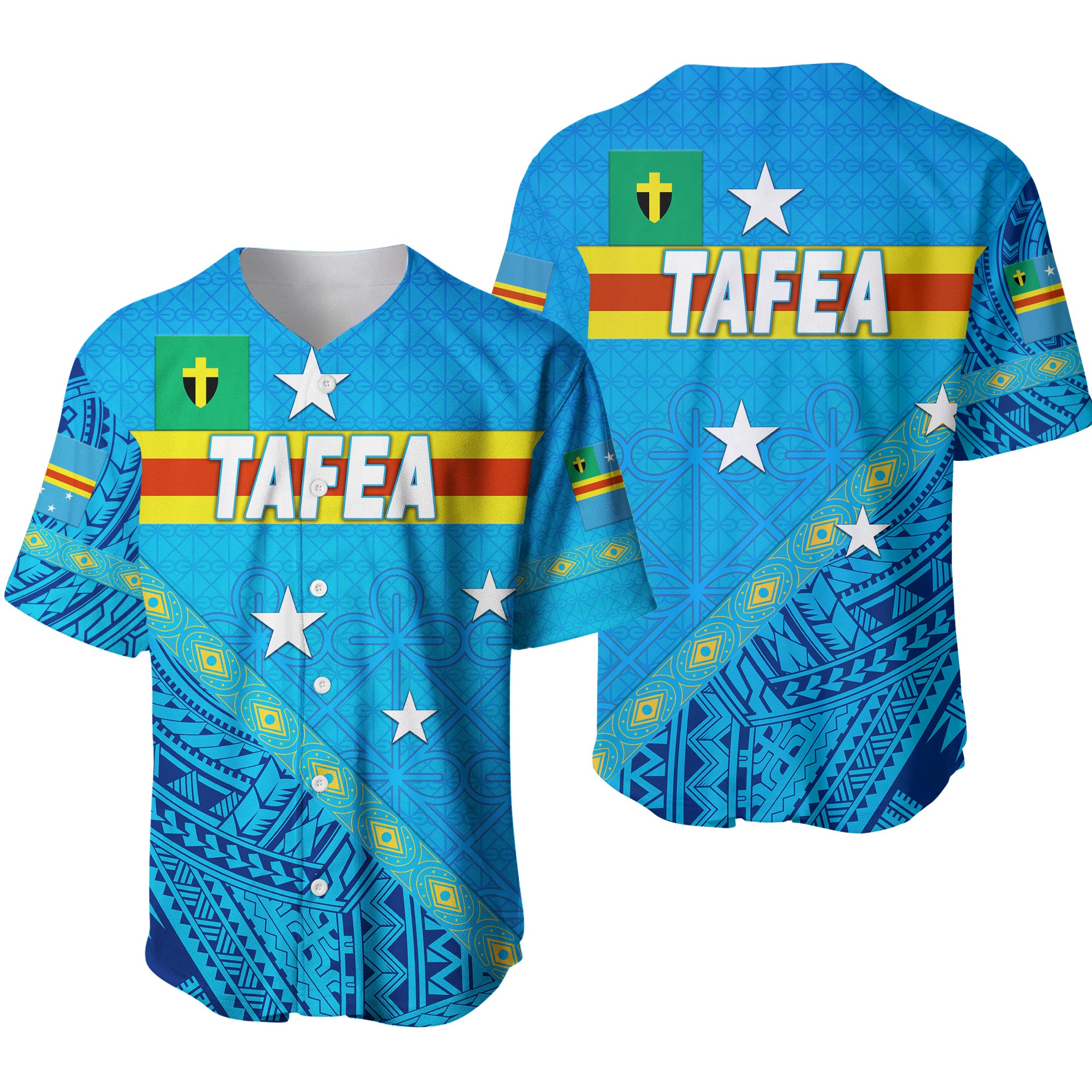 Tafea Province Baseball Jersey Vanuatu Pattern Unique Style LT8 - Polynesian Pride