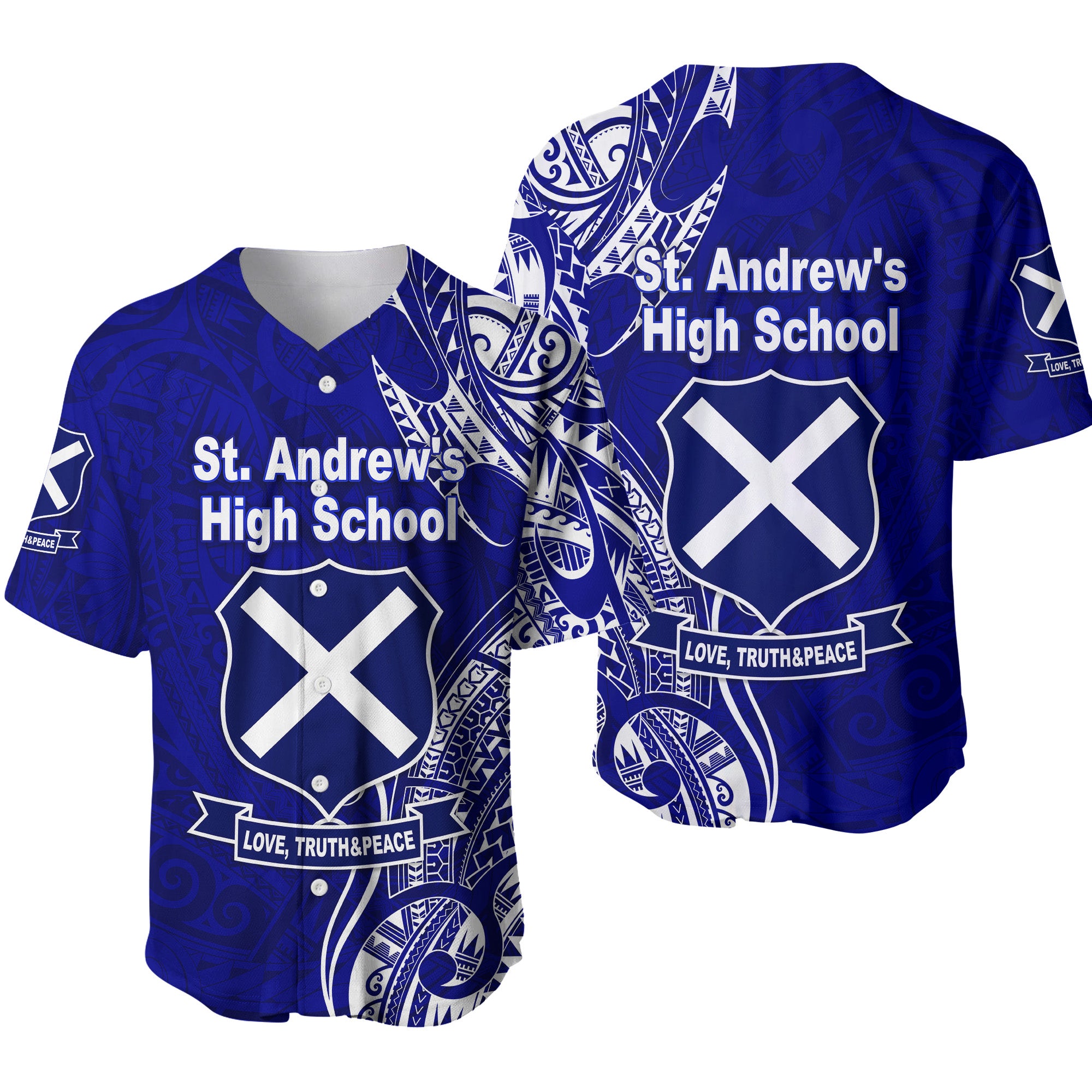 St. Andrew's High School Baseball Jersey Original Style LT8 - Polynesian Pride