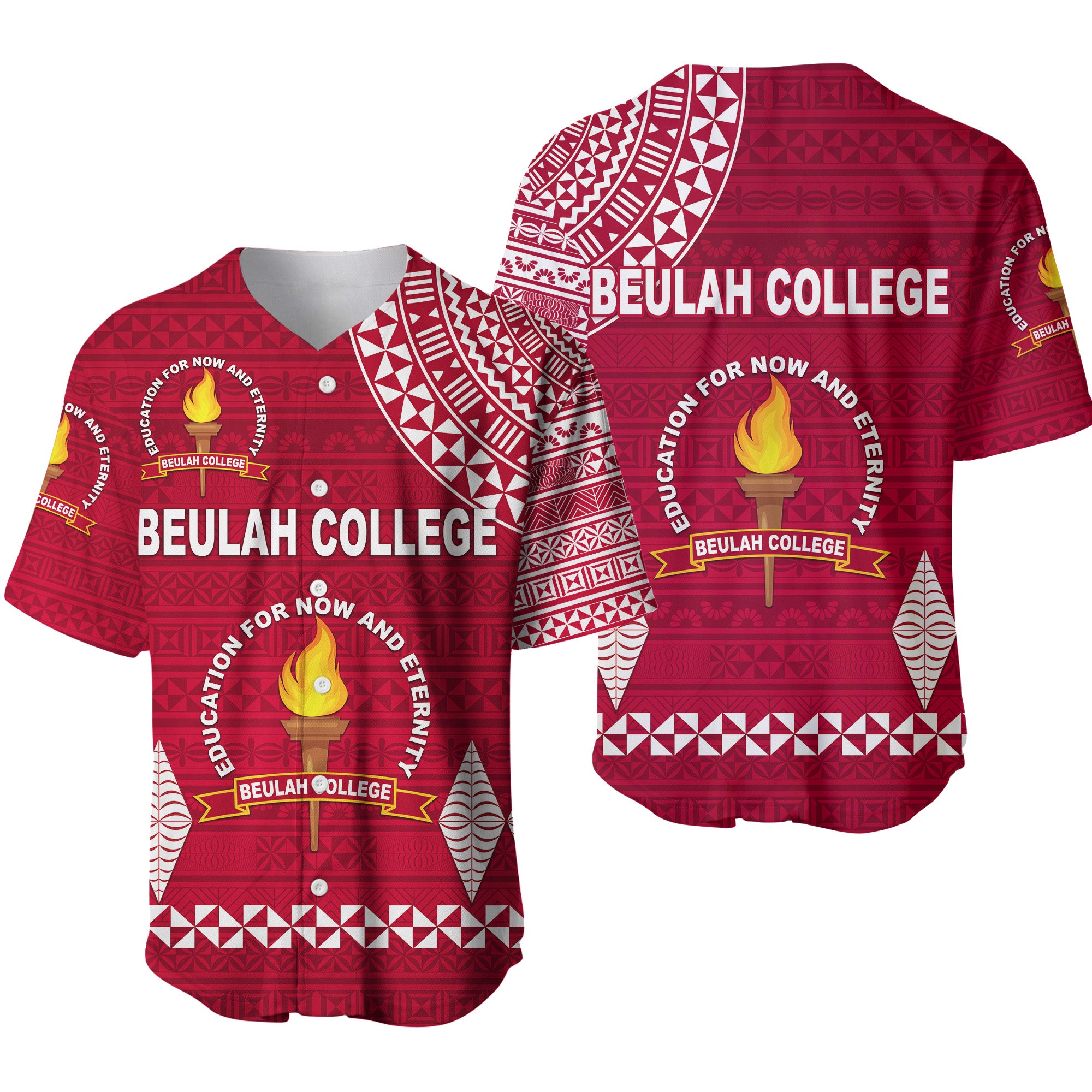 Tonga Beulah College Baseball Jersey Simple Style LT8 - Polynesian Pride