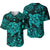 Hawaii Turtle Polynesian Baseball Jersey Plumeria Flower Unique Style - Turquoise LT8 - Polynesian Pride