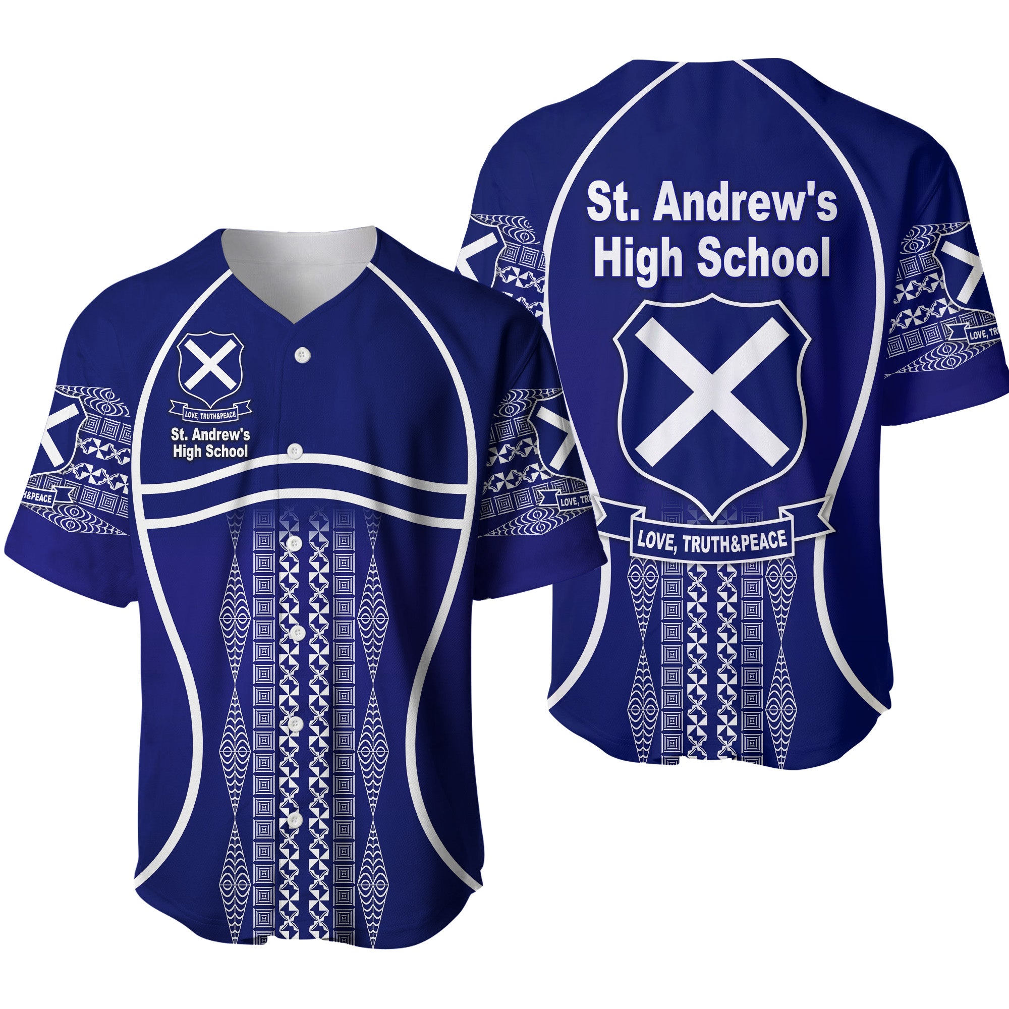 St. Andrew's High School Baseball Jersey Unique Vibes LT8 - Polynesian Pride